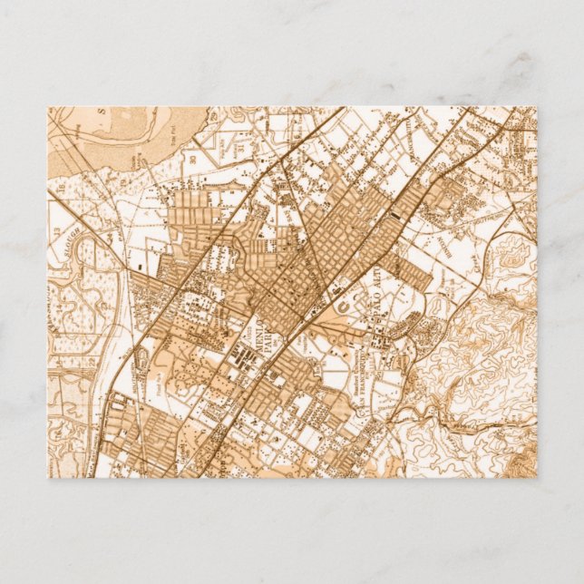 Postal de época del parque Palo Alto Menlo (Anverso)