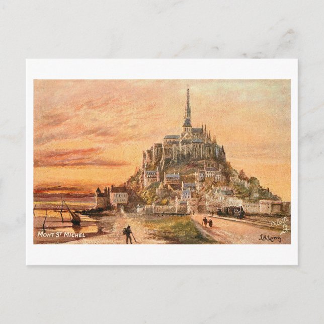 Postal de época Mont Saint-Michel (Anverso)