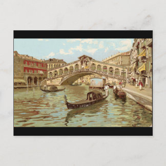 Postal de época Ponte de ponte di Rialto, Venezuel