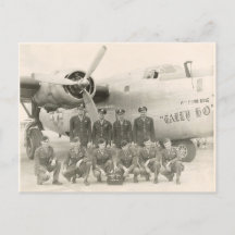 Postal de equipo B-24 de la Segunda Guerra Mundial