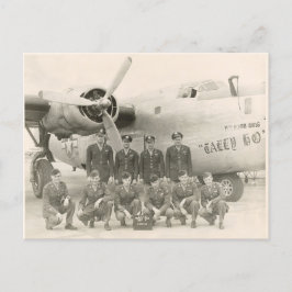Postal de equipo B-24 de la Segunda Guerra Mundial