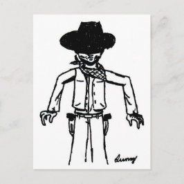 Postal de esbozo de Cowboy