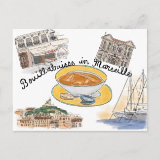 Postal de esbozo de viaje: Bouillabaisse en Marsel