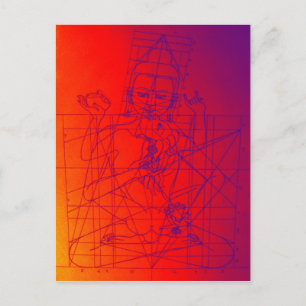 Postal de esbozo Vajrasattva y Consort