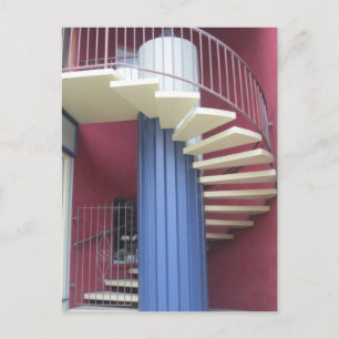 Postal de escalera amarilla