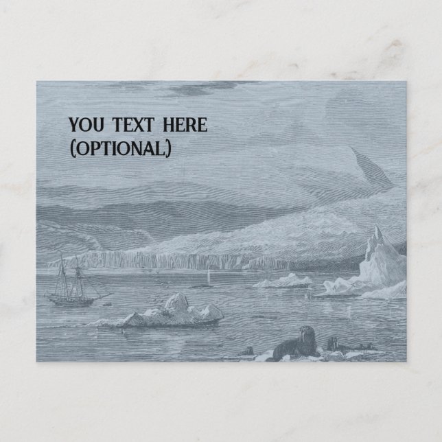 Postal de escena ártica (Anverso)