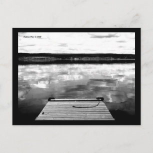 Postal de escena del lago B&W