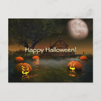 Postal de escenas espeluznantes de Halloween