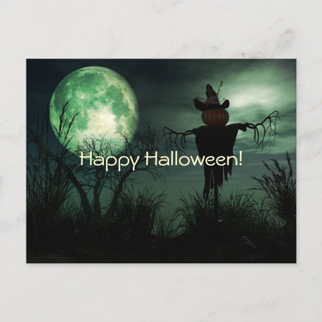 Postal de escenas espeluznantes de Halloween (Anverso)