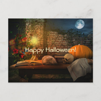 Postal de escenas espeluznantes de Halloween