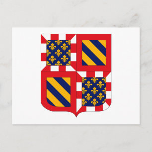 Postal de escudo de armas de Borgoña