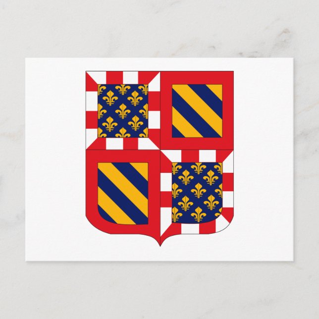 Postal de escudo de armas de Borgoña (Anverso)