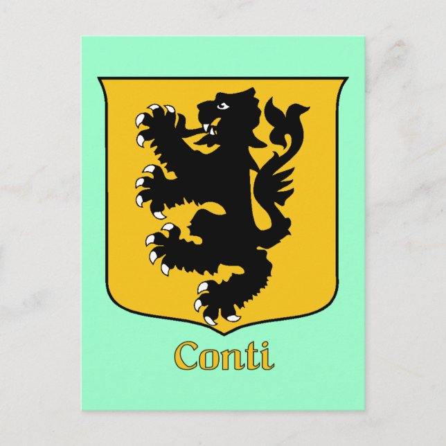 Postal de Escudo de la familia Conti (Anverso)