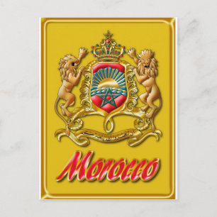 Postal de Escudo de Marruecos