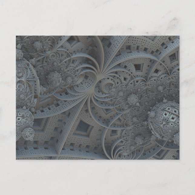 postal de esferas fractales (Anverso)