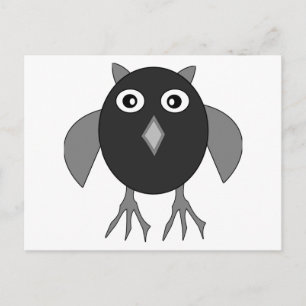 Postal de espantapájaros búhos de Halloween