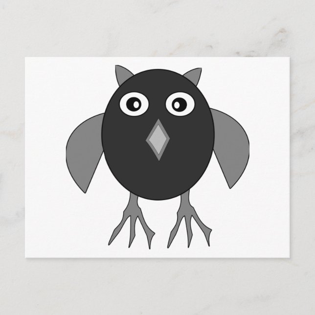 Postal de espantapájaros búhos de Halloween (Anverso)