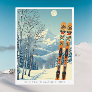 Postal de esquí de Verbier Val de Bagnes