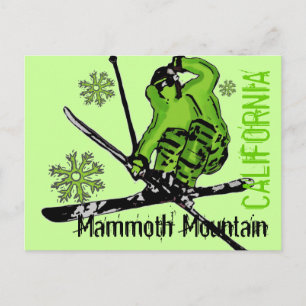 Postal de esquí verde Mammoth Mountain California
