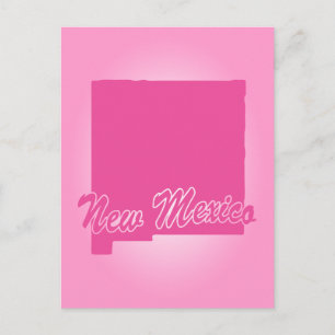 Postal de estado rosado Nuevo México