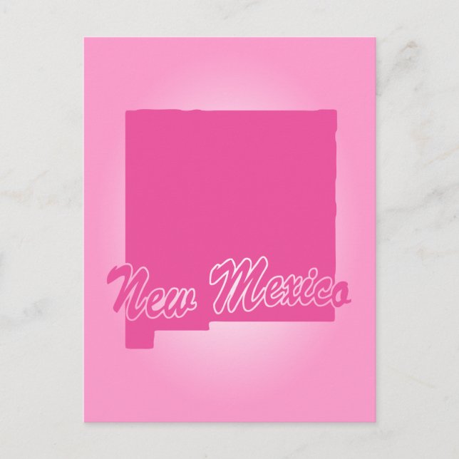 Postal de estado rosado Nuevo México (Anverso)