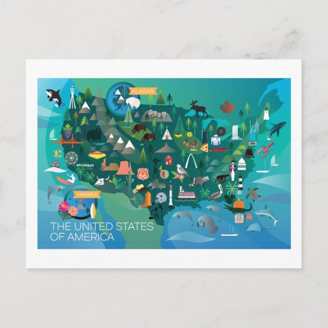 Postal de Estados Unidos (Anverso)