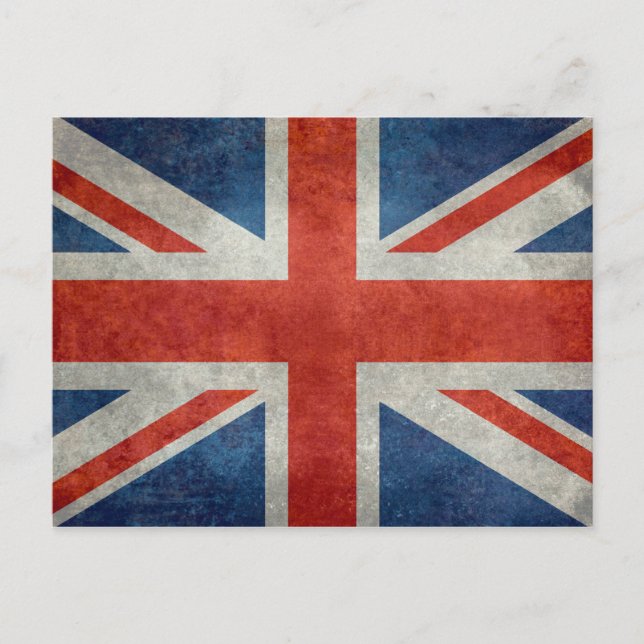 postal de estilo retro de la bandera británica bri (Anverso)