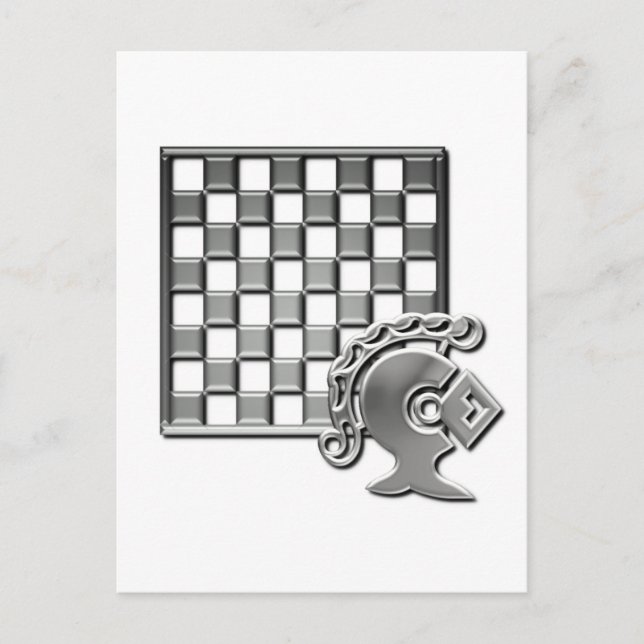 Postal de estrategia de ajedrez (Anverso)