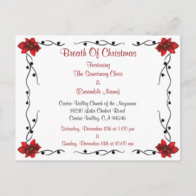 Postal de evento de Navidades personalizados (Anverso)