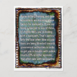 Postal de falsas acusaciones