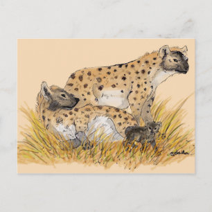 postal de familia Hyena