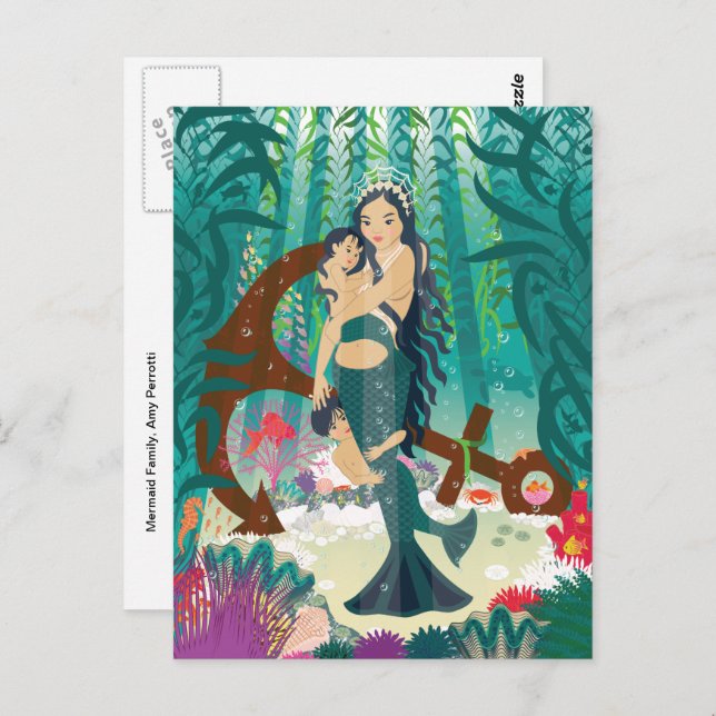 Postal de familia Mermaid (Anverso / Reverso)