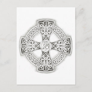 Postal de Fantasía de la Cruz Celta