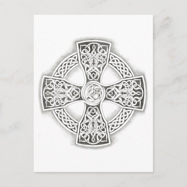 Postal de Fantasía de la Cruz Celta (Anverso)