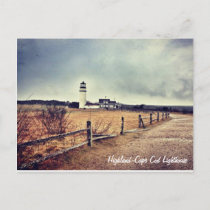 Postal de faro de Cape Cod (Highland)
