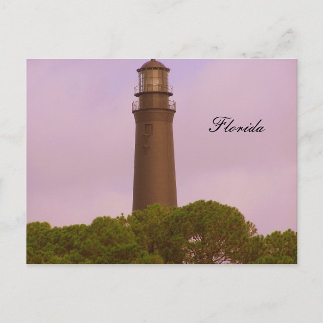 Postal de faro de Florida (Anverso)