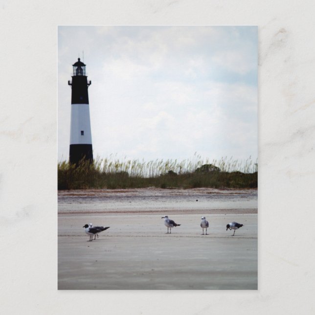 Postal de faro de Georgia (Anverso)