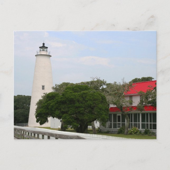Postal de faro de Ocracoke (Anverso)