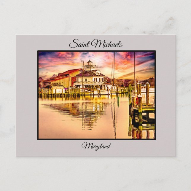 Postal de faro de St Michales Hooper (Anverso)