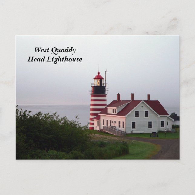Postal de faro de West Quoddy Head (Anverso)