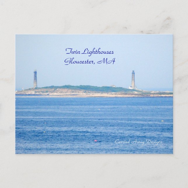 Postal de faro gemelo (Anverso)