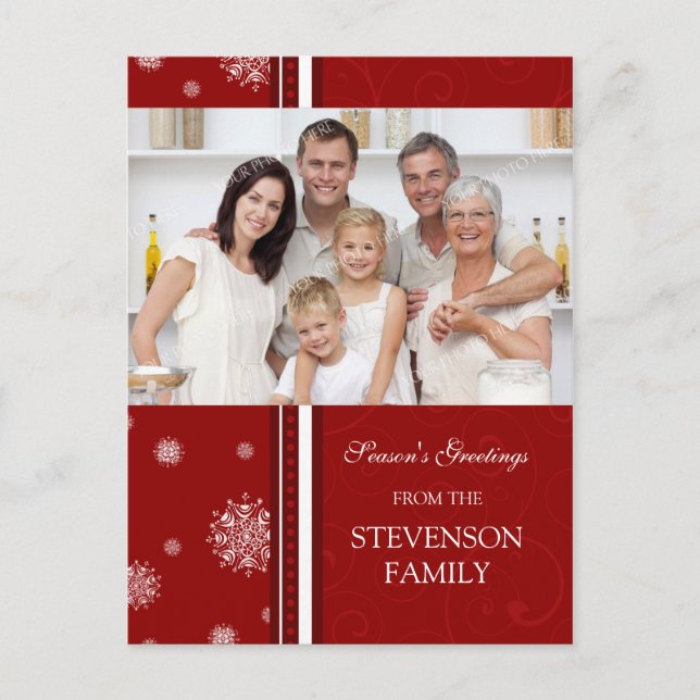 Postal de felicitaciones de la temporada de Snowfl (Anverso)