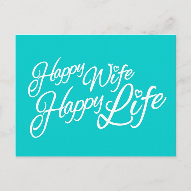 Postal de feliz vida de esposa feliz (Anverso)
