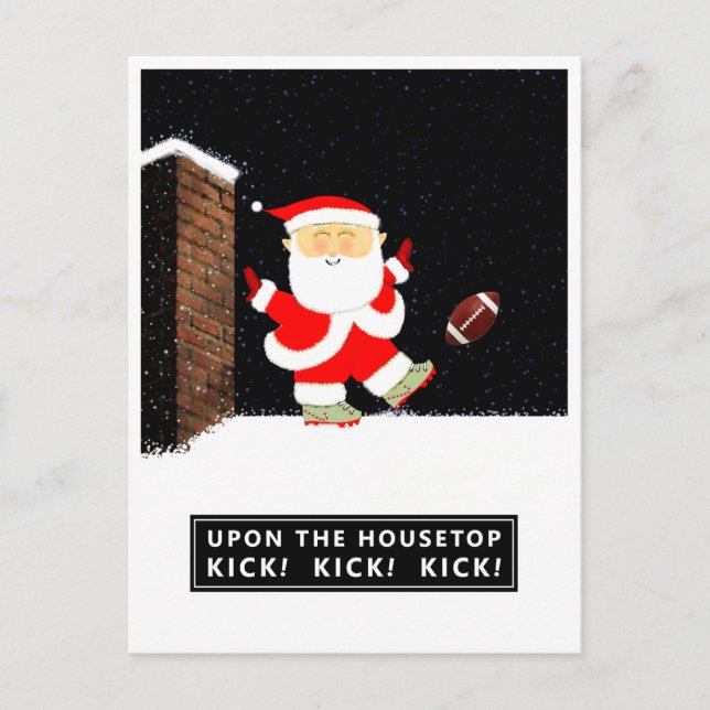 postal de feriado de Navidades de fútbol (Anverso)