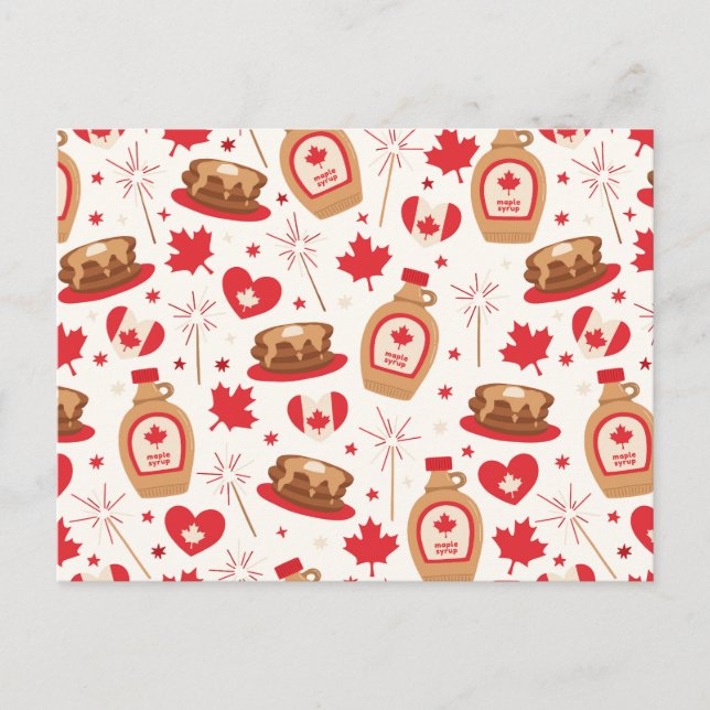 Postal de Fiesta del Día de Canadá (Anverso)