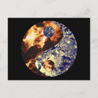 Postal de Fire & Ice Yin Yang