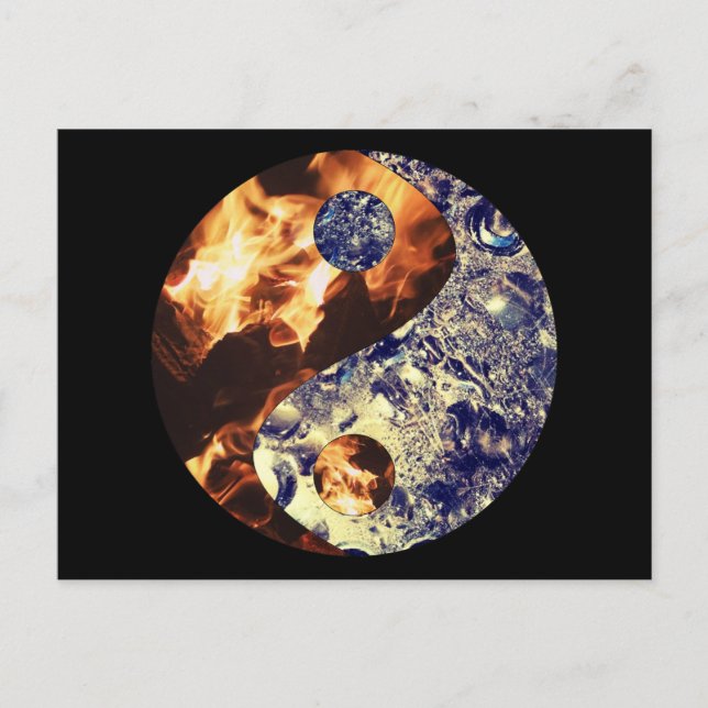 Postal de Fire & Ice Yin Yang (Anverso)