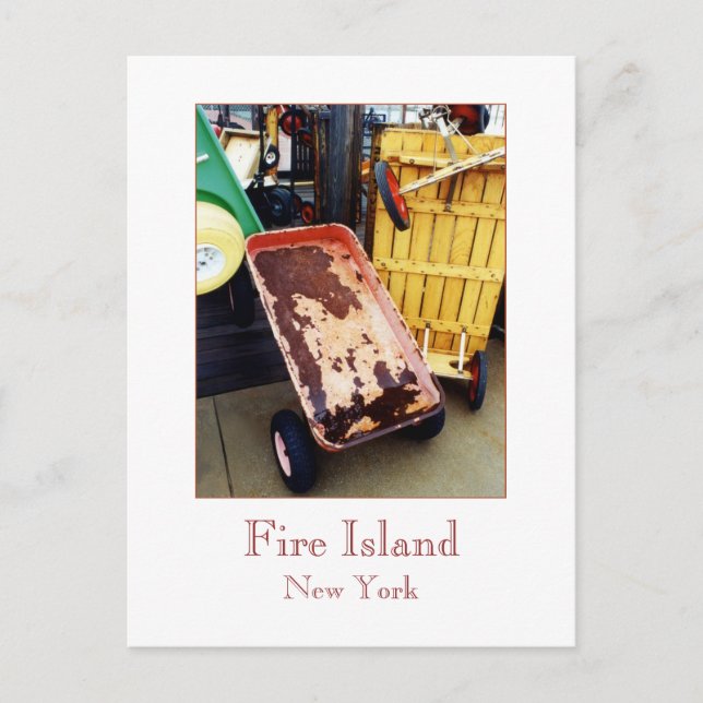 Postal de 'Fire Island Colour Wagons' (Anverso)