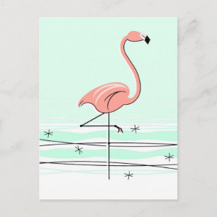 postal de Flamingo Aqua