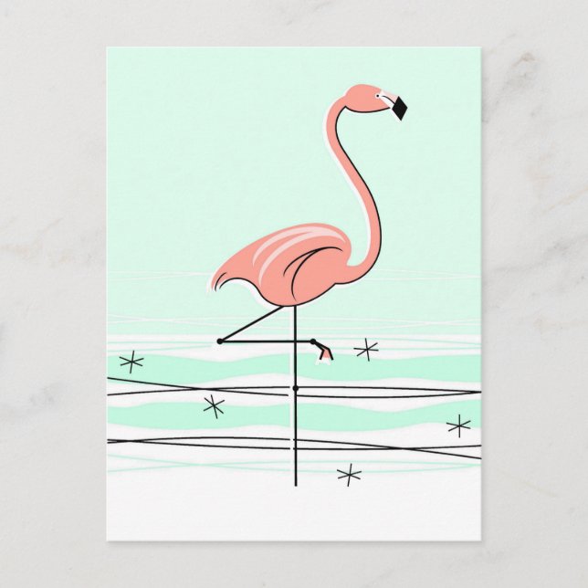 postal de Flamingo Aqua (Anverso)